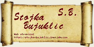 Stojka Bujuklić vizit kartica